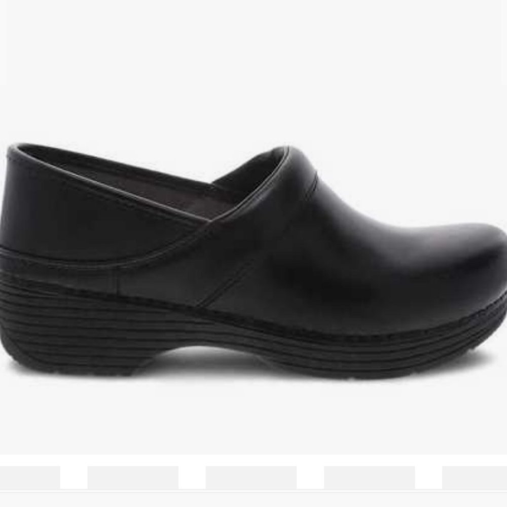 Black Leather Dansko Clog 38